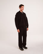 Heavy Knit Polo in Night