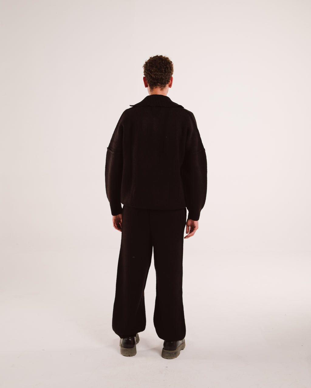 Heavy Knit Polo in Night