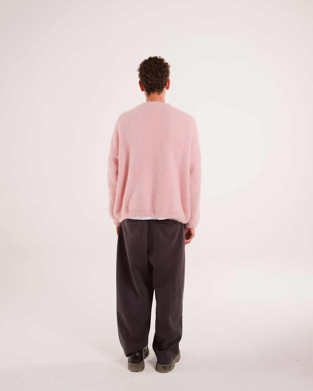 Mohair Knit Sweater in Pink
