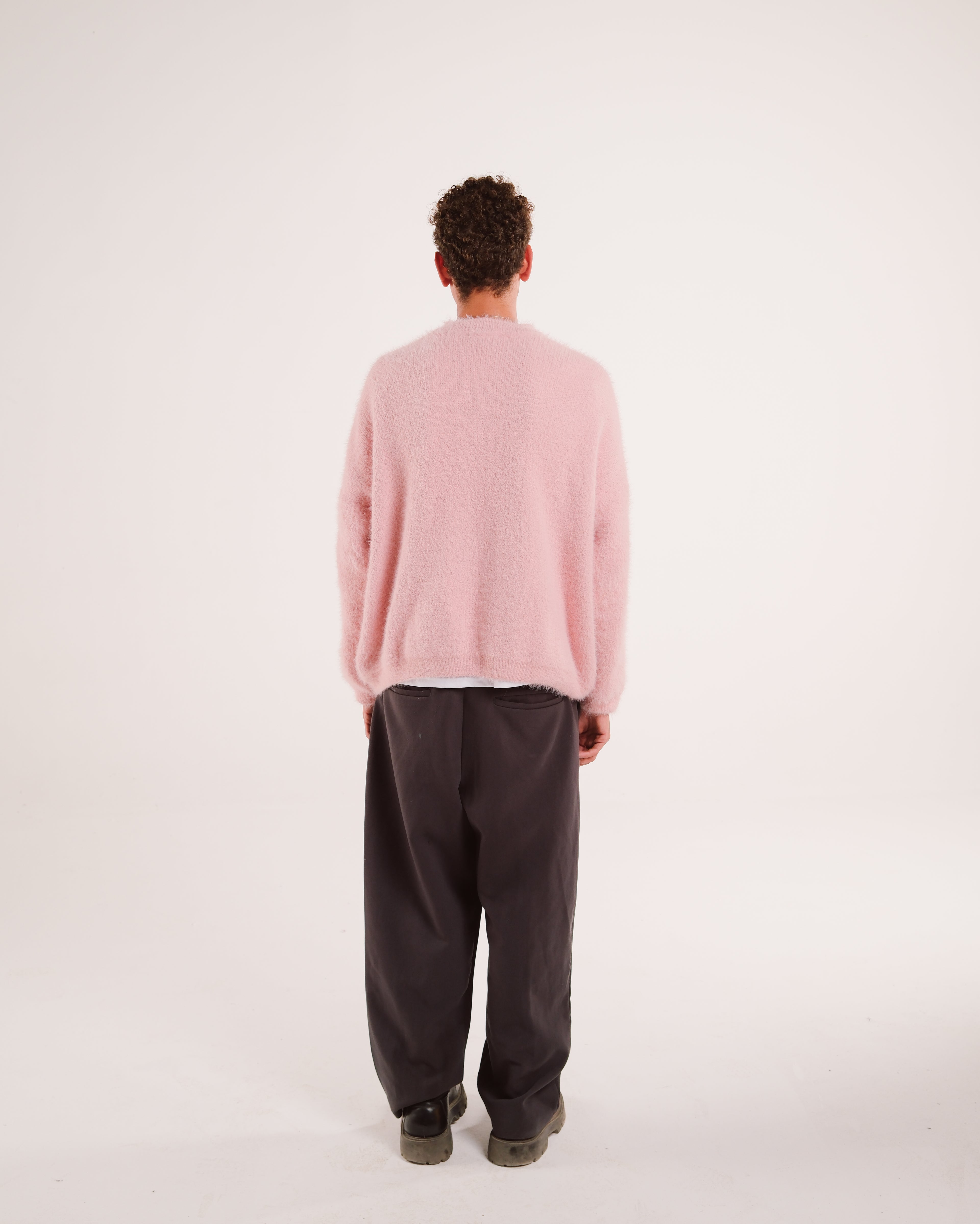 Mohair Knit Sweater in Pink
