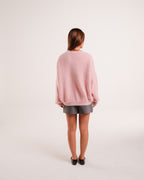 Mohair Knit Sweater in Pink