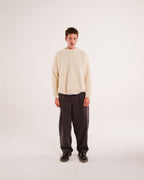 Mohair Knit Sweater in Cream