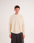Mohair Knit Sweater in Cream