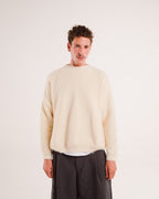 Mohair Knit Sweater in Cream