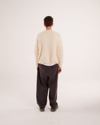 Mohair Knit Sweater in Cream
