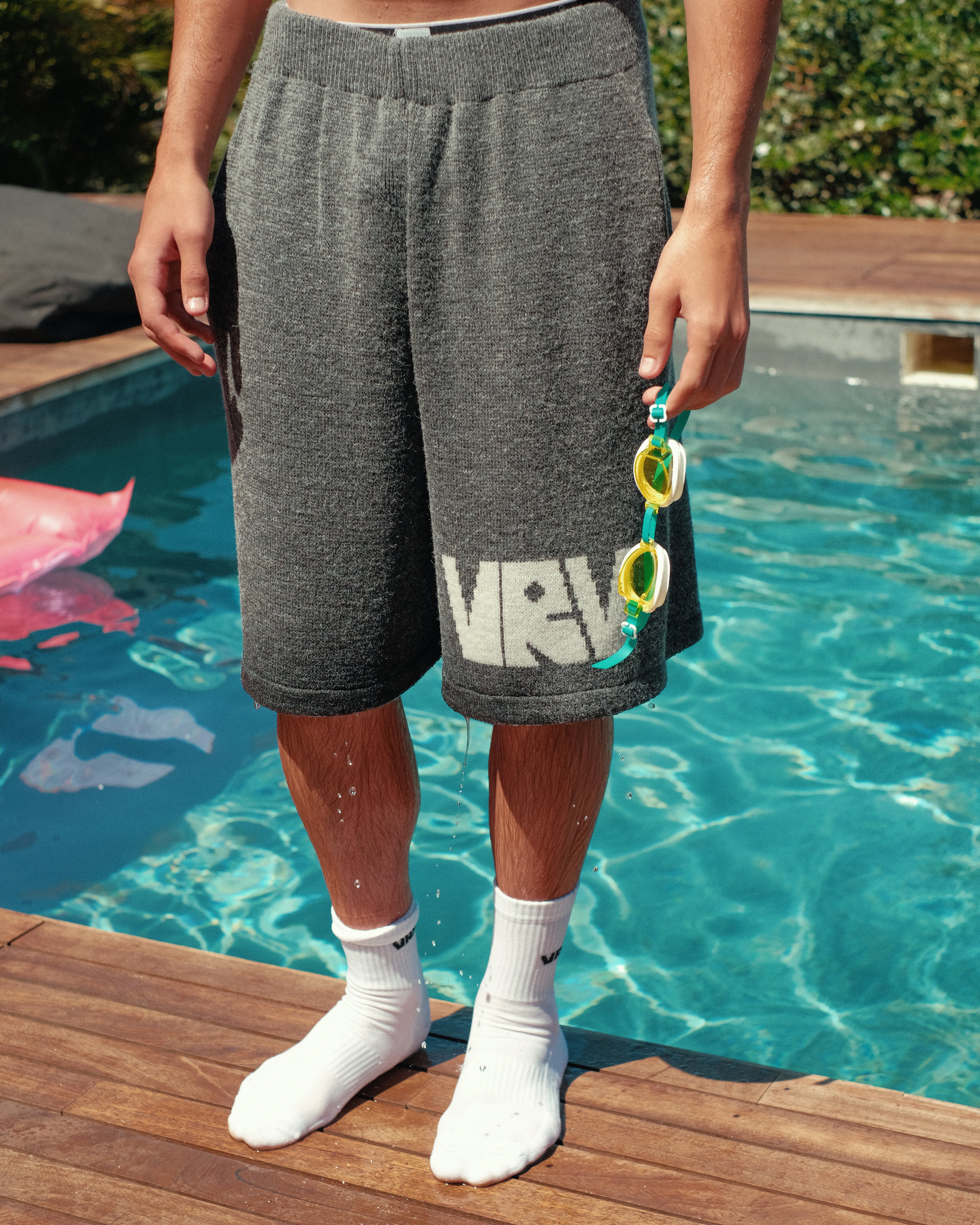 Dark Gray VRV Logo Knitted Short