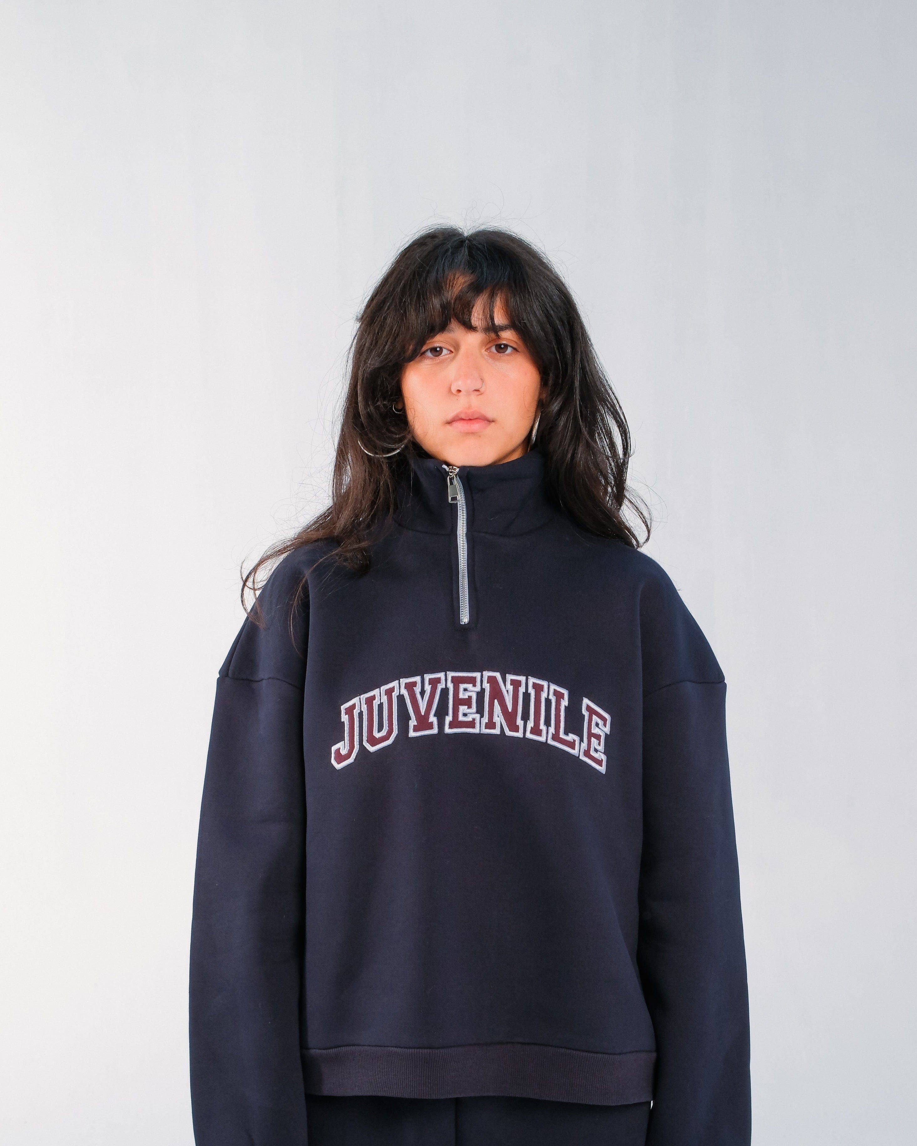 JUVENILE Signature Half Zip in Midnight Blue
