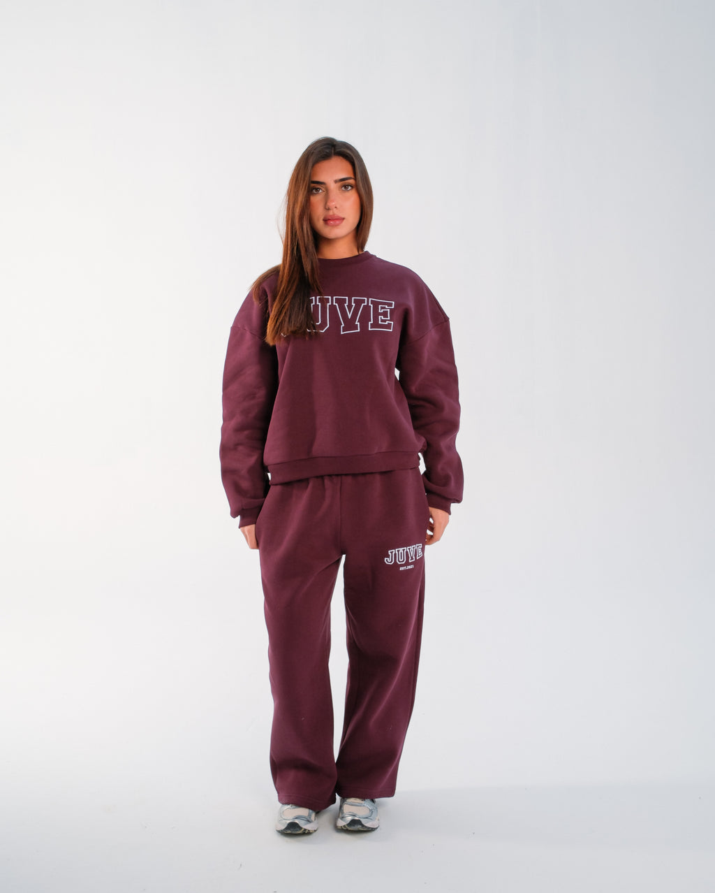 JUVE Signature Crewneck in Dark Cherry