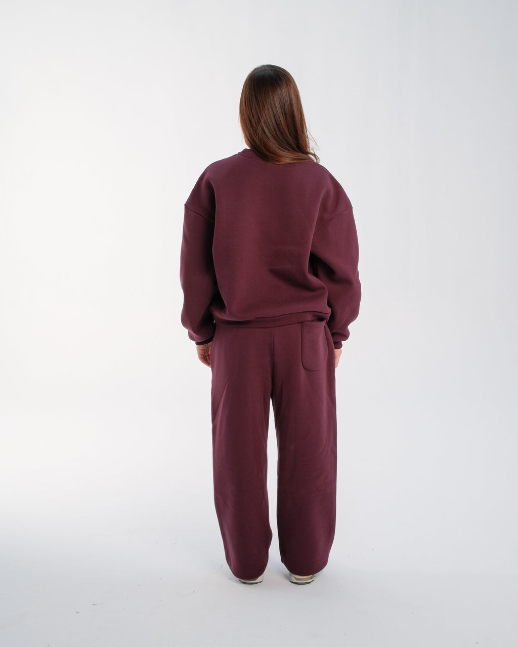 JUVE Signature Crewneck in Dark Cherry