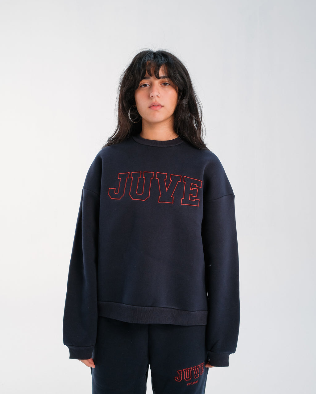 JUVE Signature Crewneck in Midnight Blue