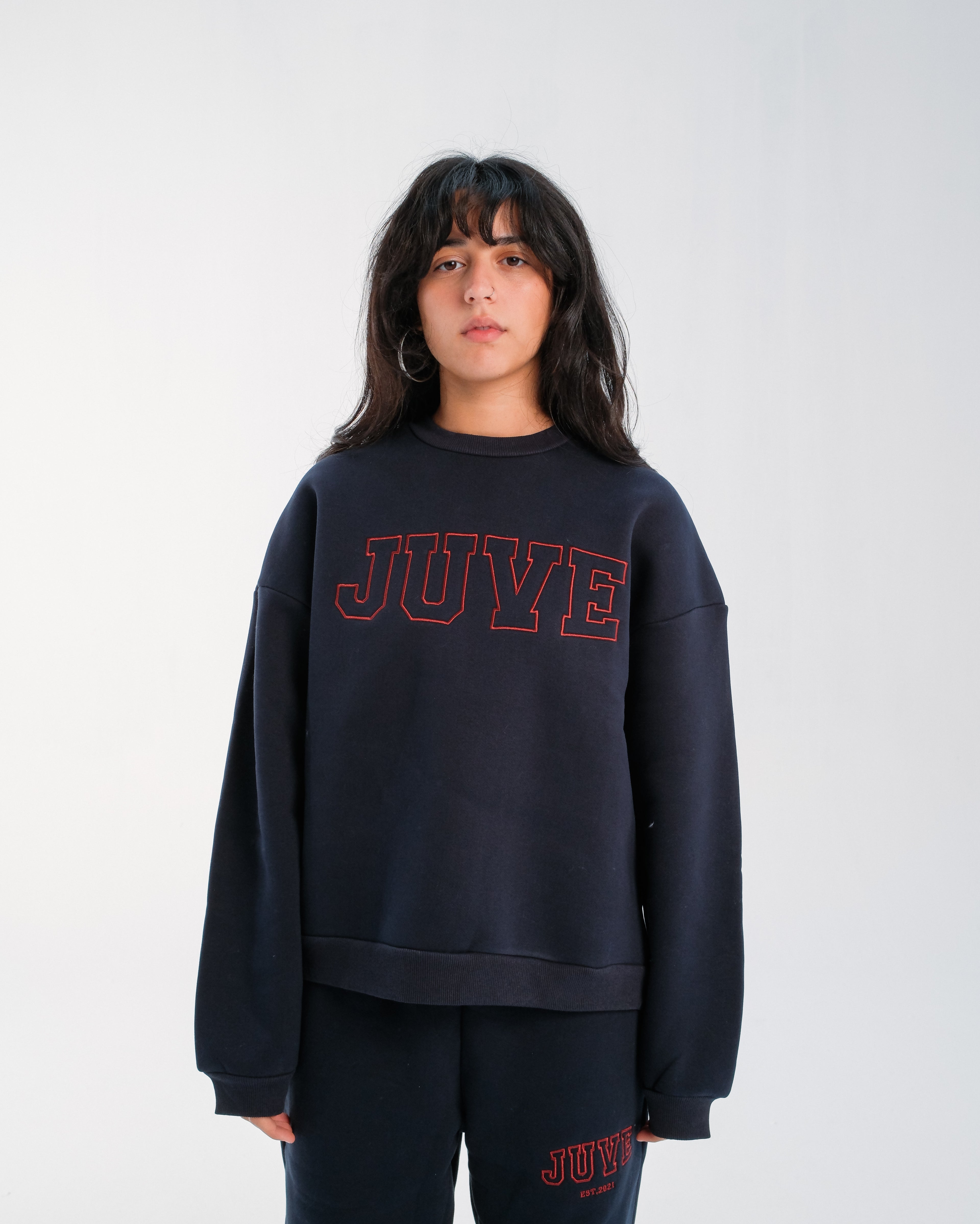 JUVE Signature Crewneck in Midnight Blue