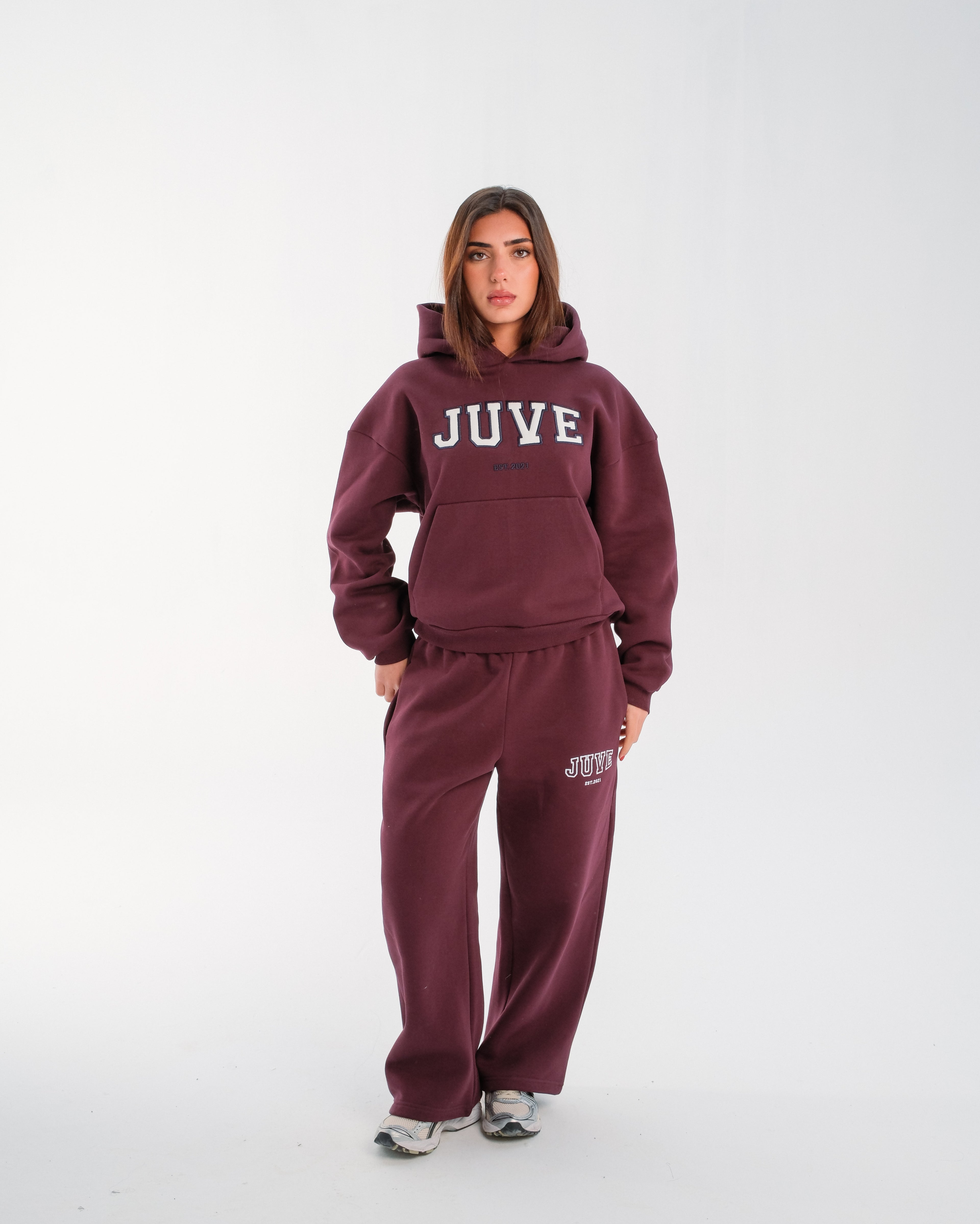 JUVE Signature Hoodie in Dark Cherry