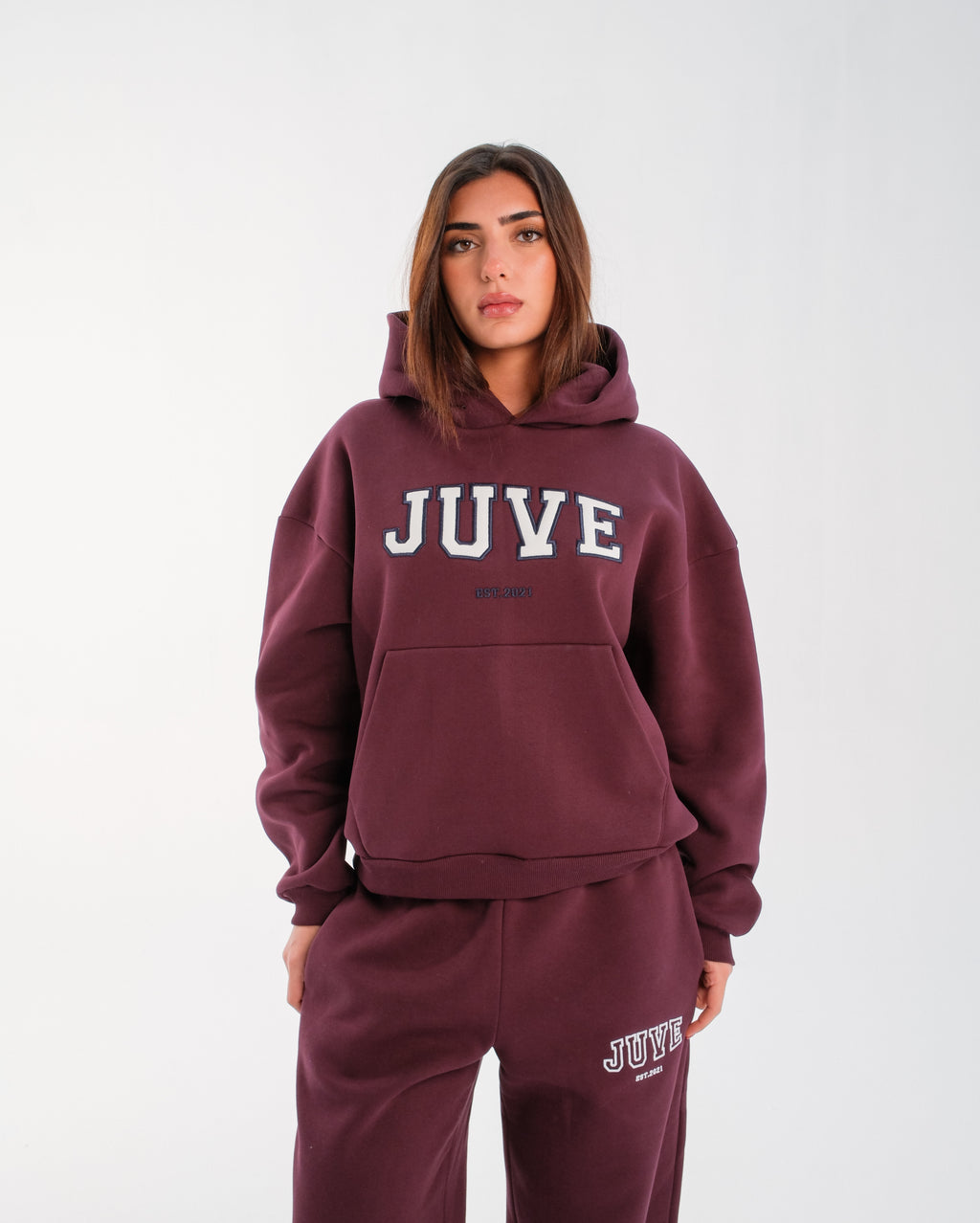 JUVE Signature Hoodie in Dark Cherry