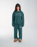 JUVE Signature Crewneck in Teal Green