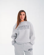 JUVE Signature Crewneck in Light Gray Melange