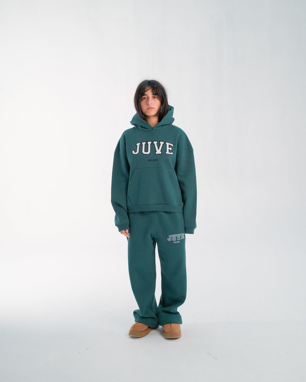 JUVE Signature Hoodie in Teal Green