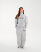 JUVENILE Signature Half Zip in Light Gray Melange