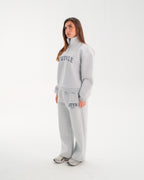 JUVENILE Signature Half Zip in Light Gray Melange