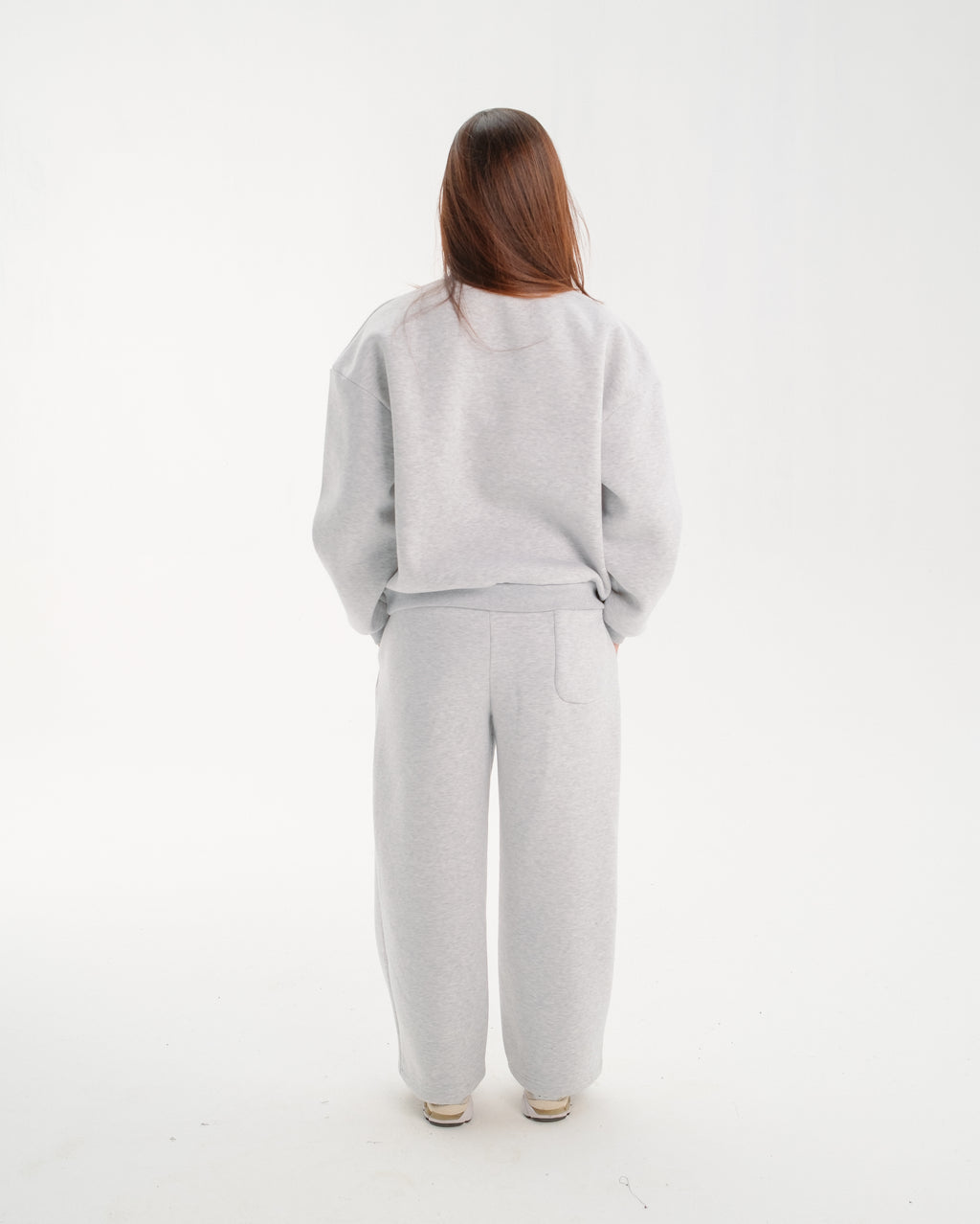 JUVENILE Signature Half Zip in Light Gray Melange