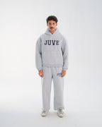 JUVE Signature Hoodie in Light Gray Melange