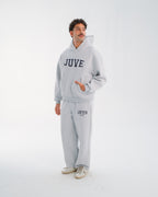 JUVE Signature Hoodie in Light Gray Melange