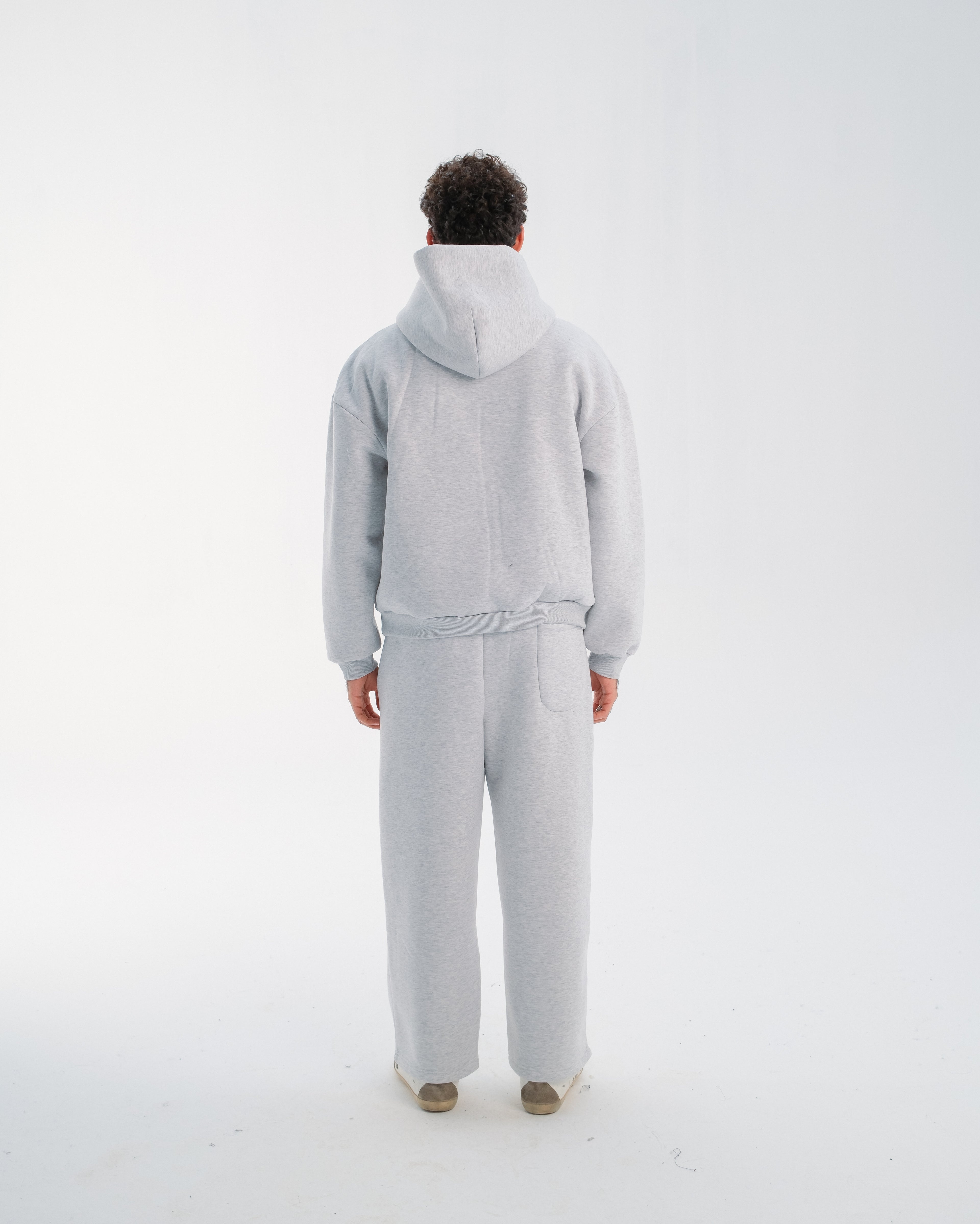 JUVE Signature Hoodie in Light Gray Melange