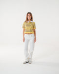 The Honeycomb Striped Knit Polo