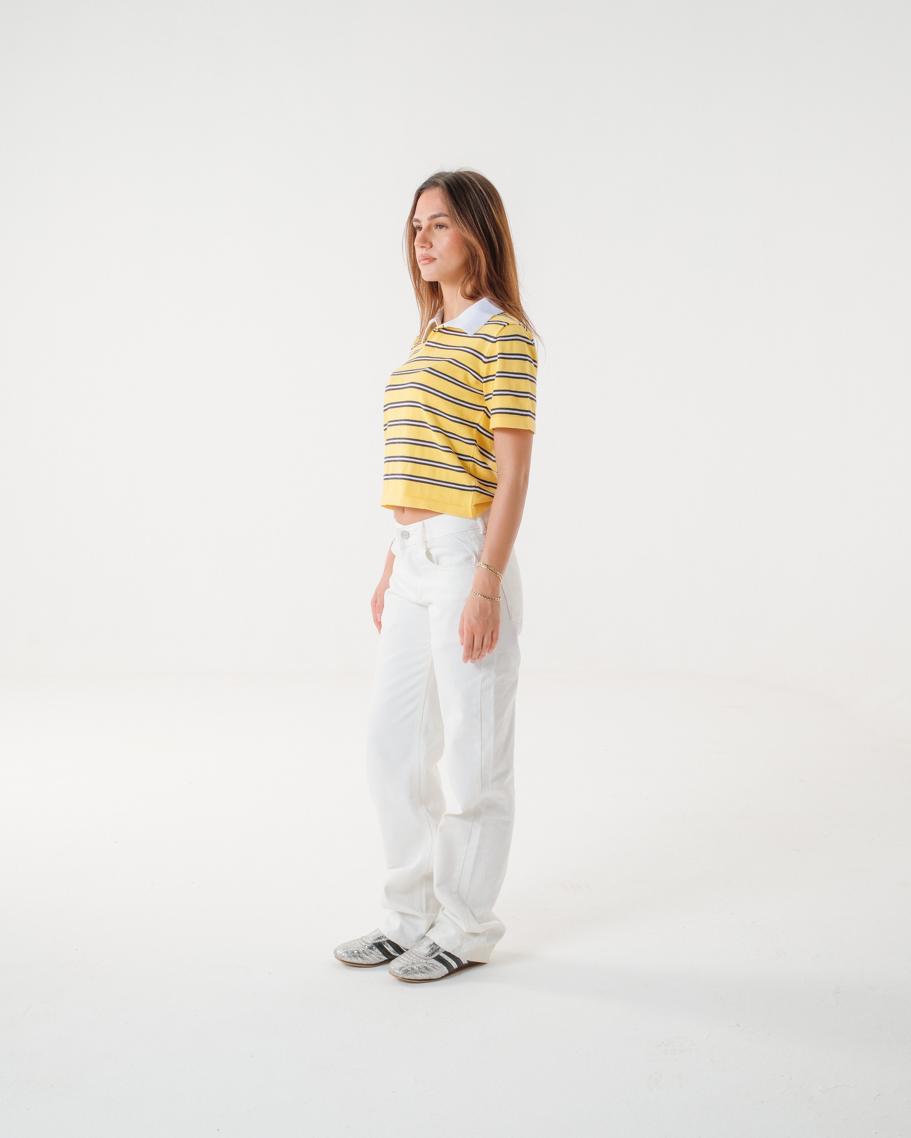 The Honeycomb Striped Knit Polo