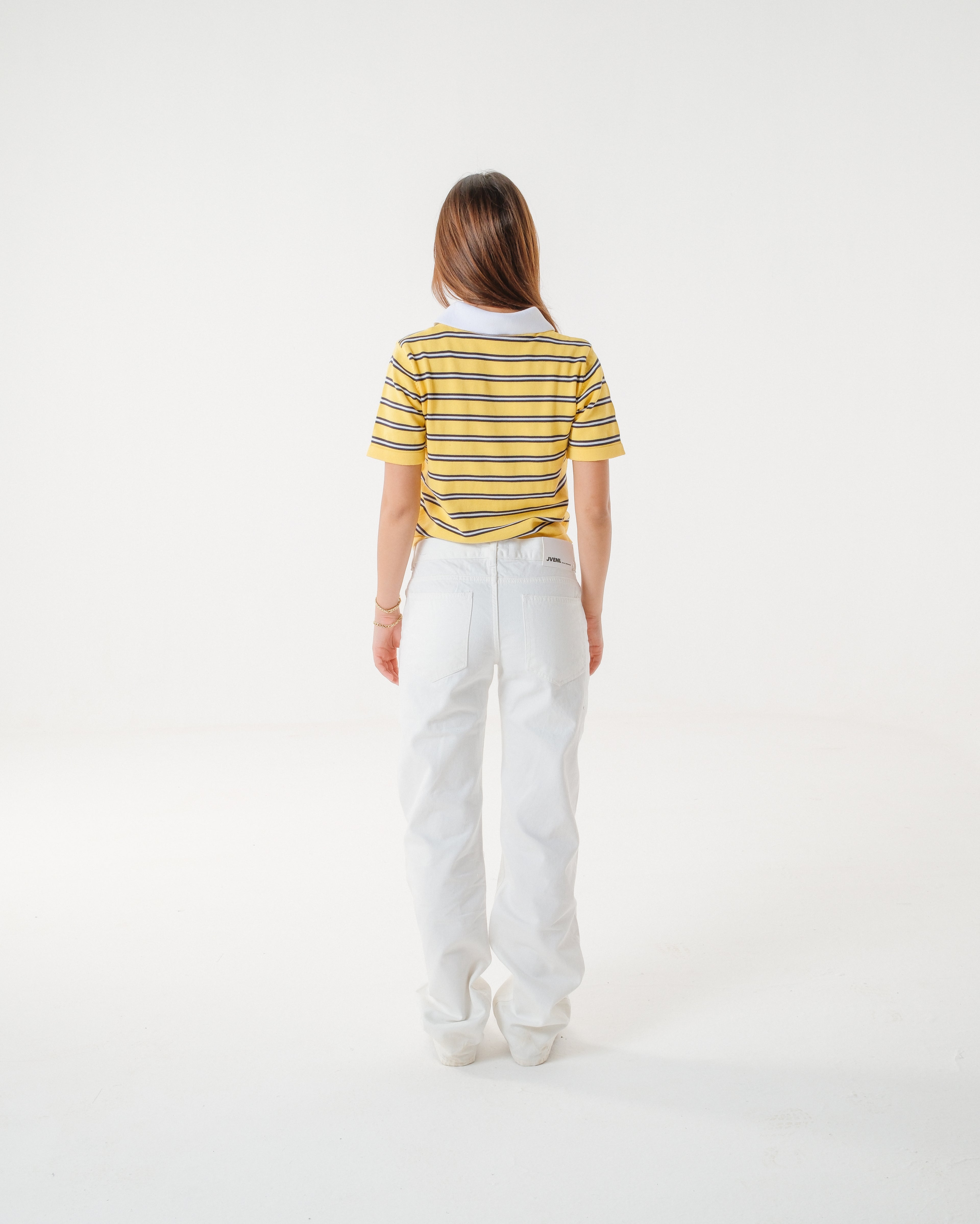 The Honeycomb Striped Knit Polo