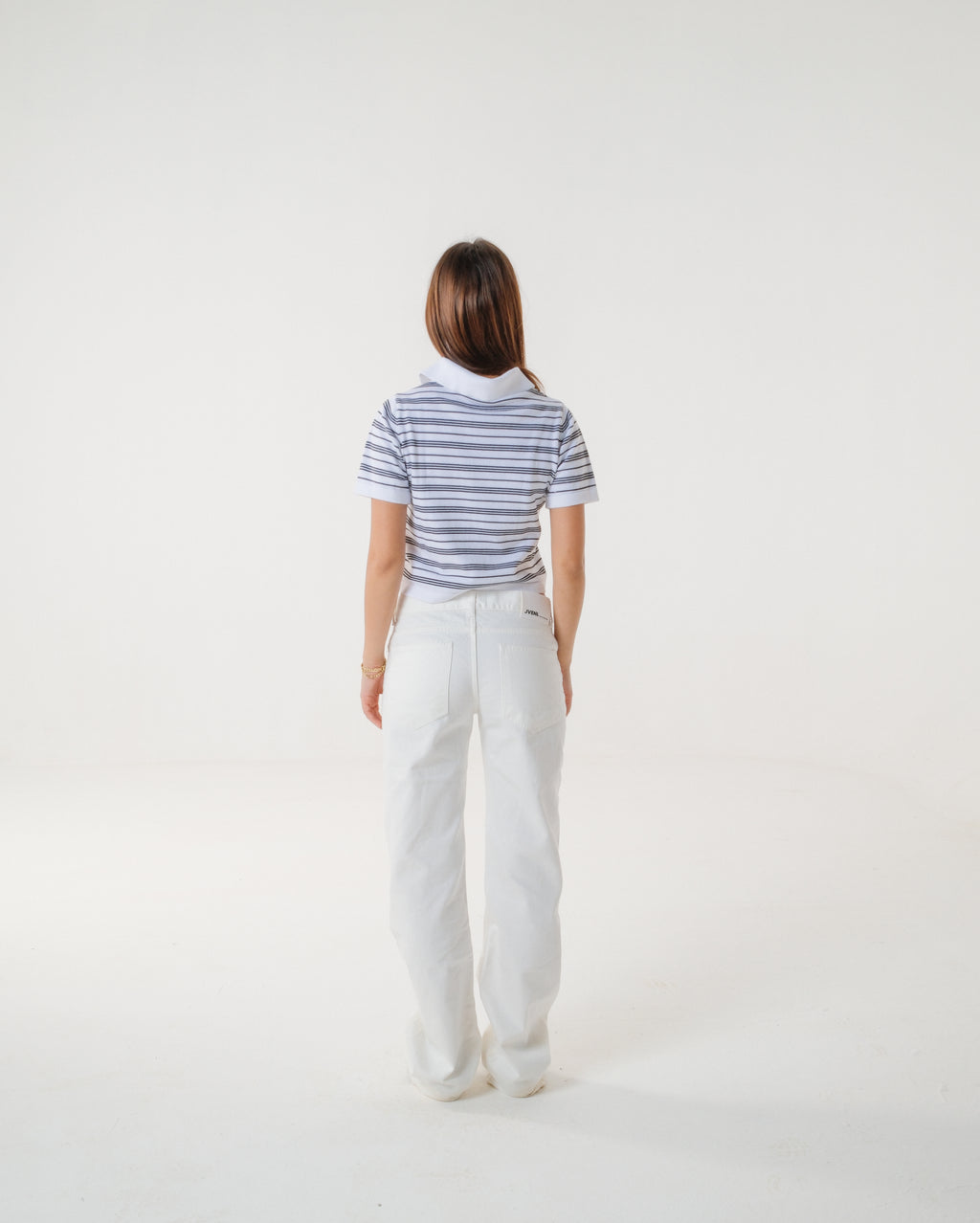 The Vanilla Blueberry Striped Knit Polo