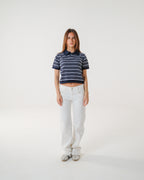 The Midnight Striped Knit Polo