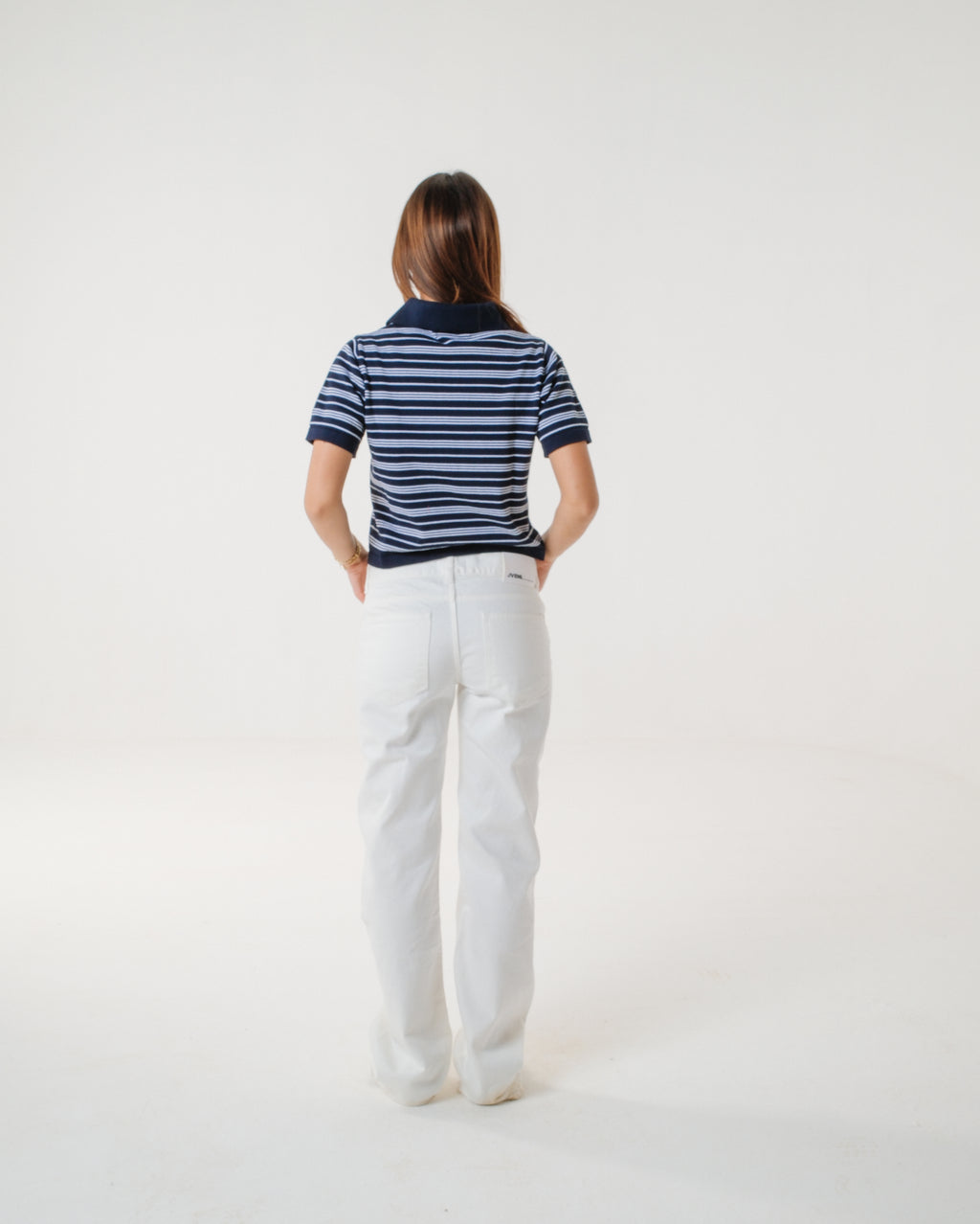 The Midnight Striped Knit Polo