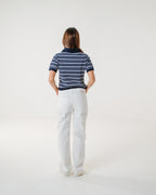 The Midnight Striped Knit Polo
