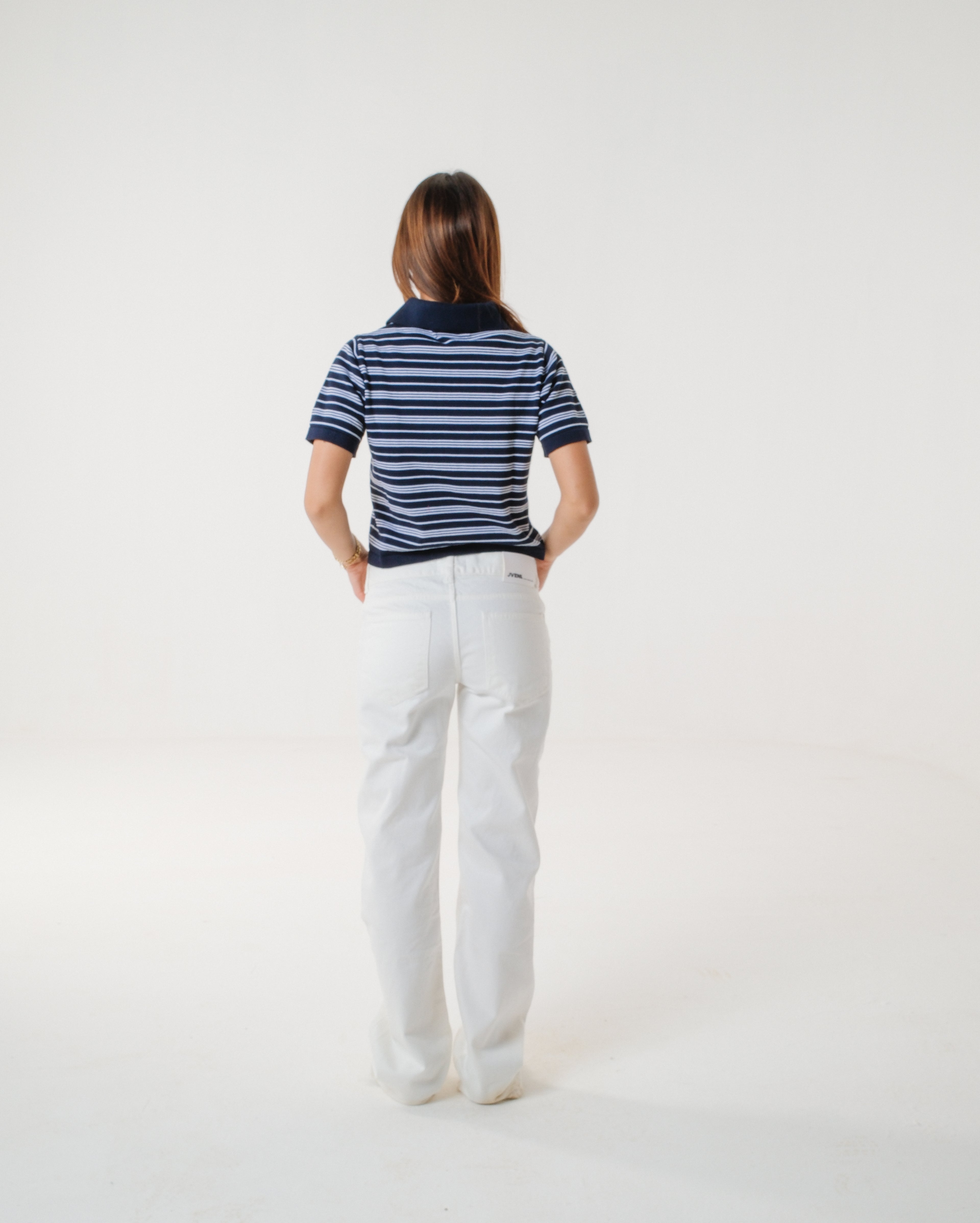 The Midnight Striped Knit Polo