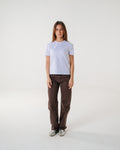 Washed Brown Mid-Rise Straight Denim