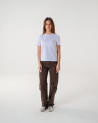Washed Brown Mid-Rise Straight Denim