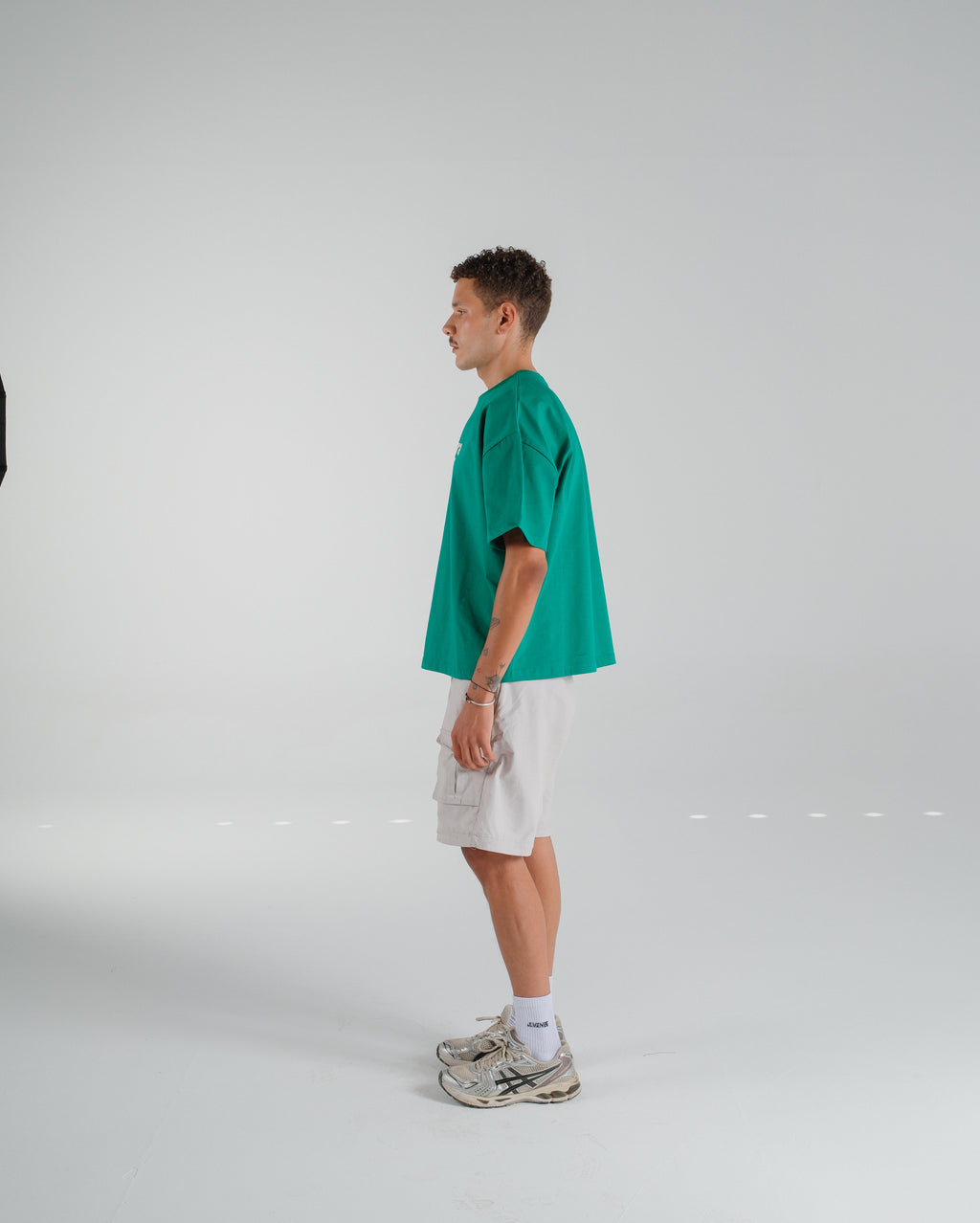 "(EX)tra Free Summer" Solid Green Graphic T-shirt