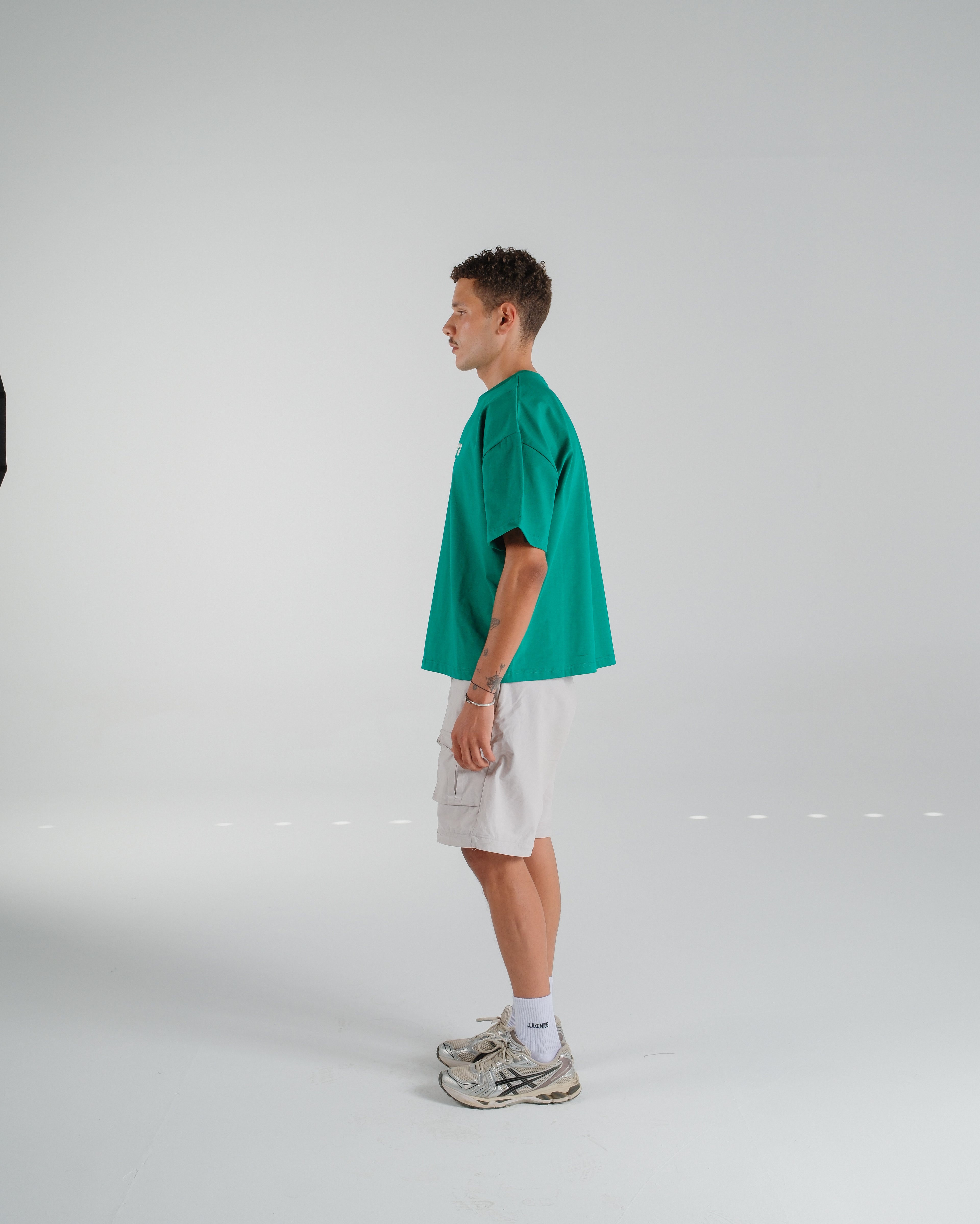 "(EX)tra Free Summer" Solid Green Graphic T-shirt