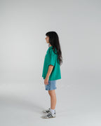 "(EX)tra Free Summer" Solid Green Graphic T-shirt