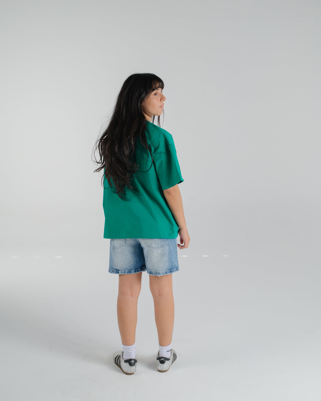 "(EX)tra Free Summer" Solid Green Graphic T-shirt