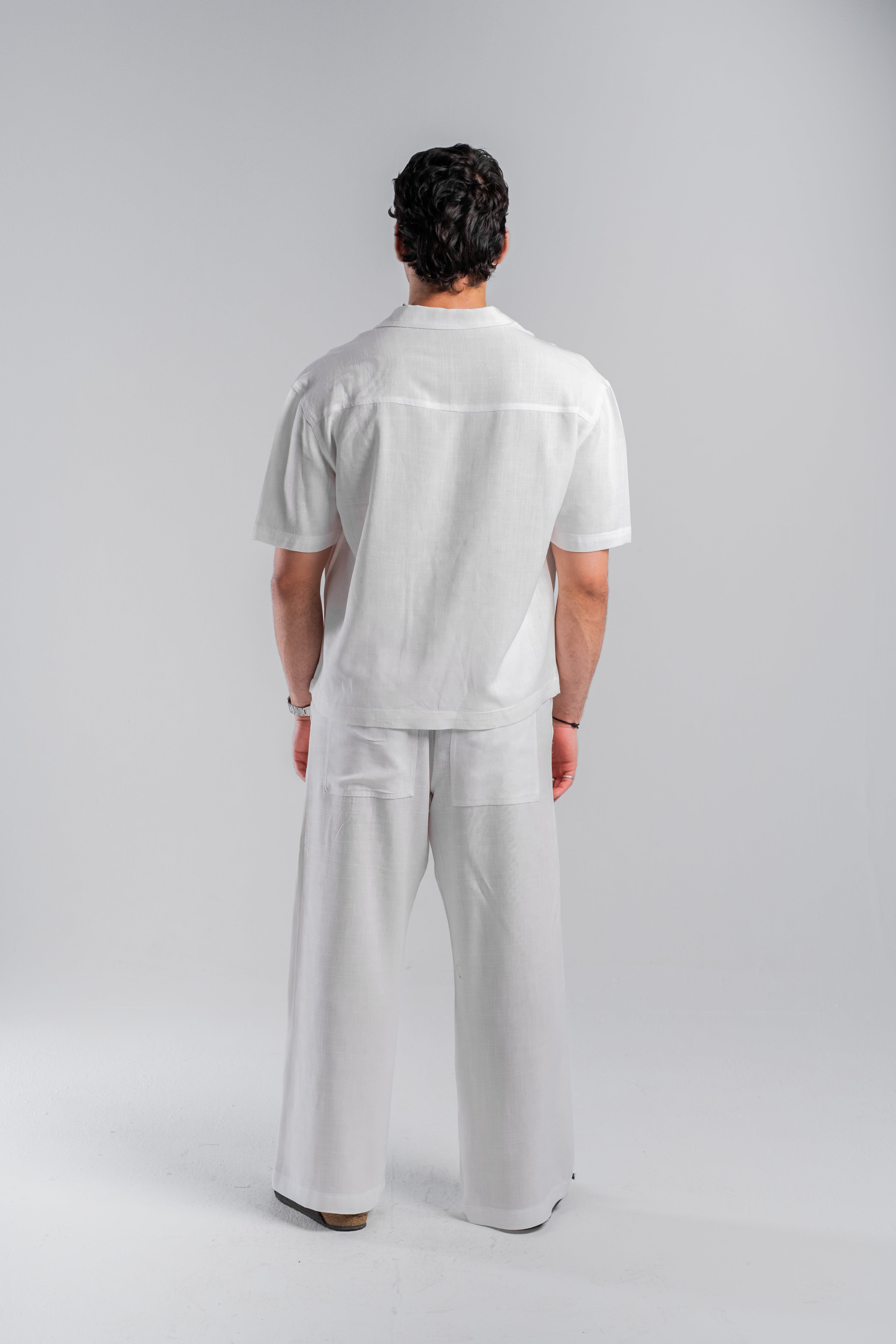 White Linen Boxy Shirt