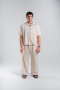 Cream Linen Boxy Shirt