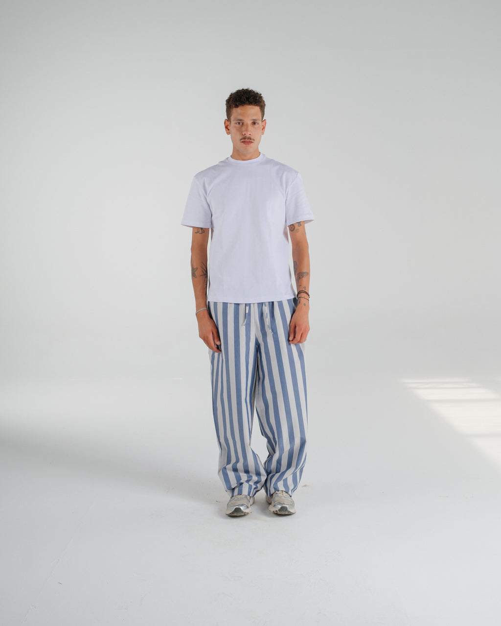 Blue Tide Striped Poplin Pants