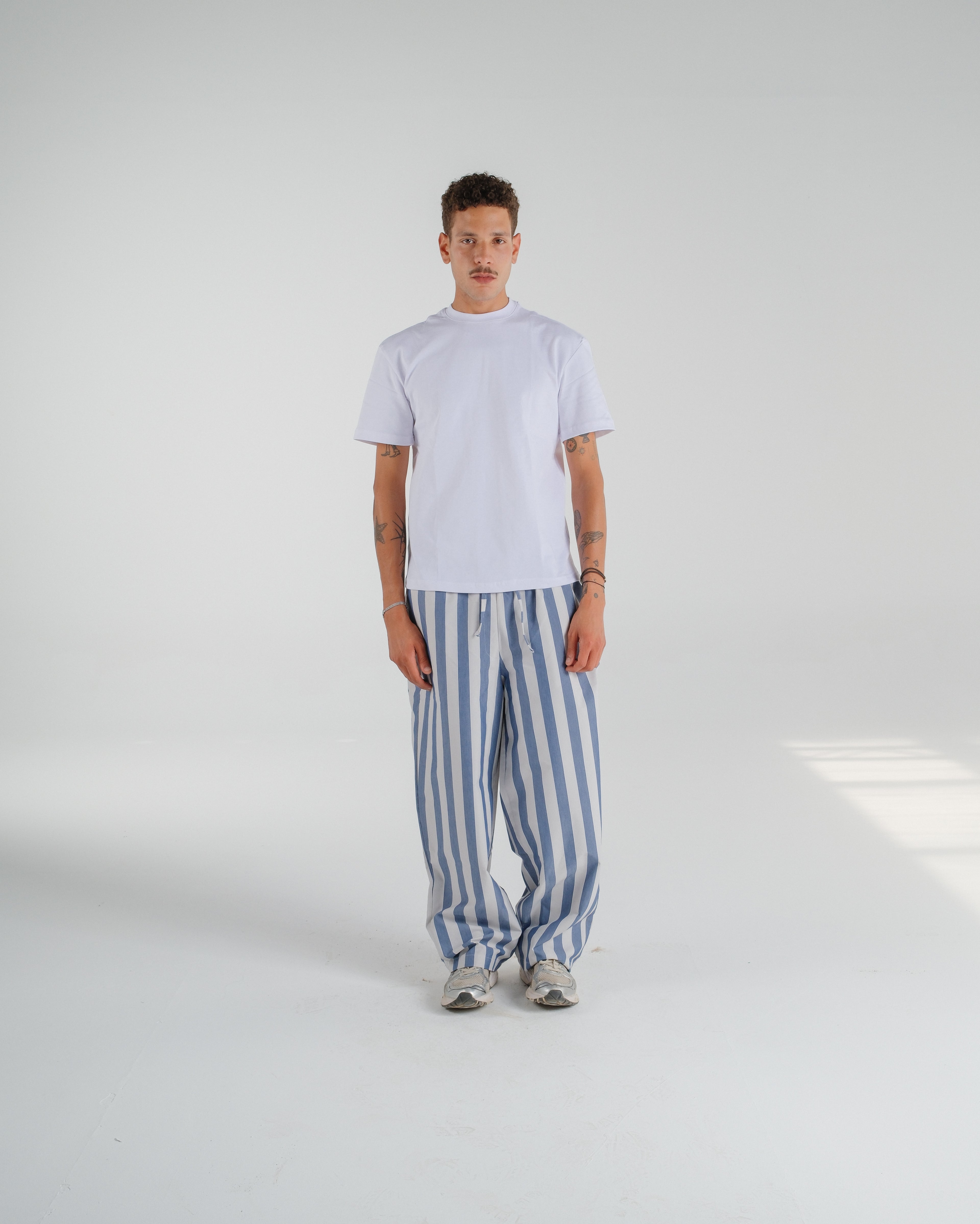 Blue Tide Striped Poplin Pants