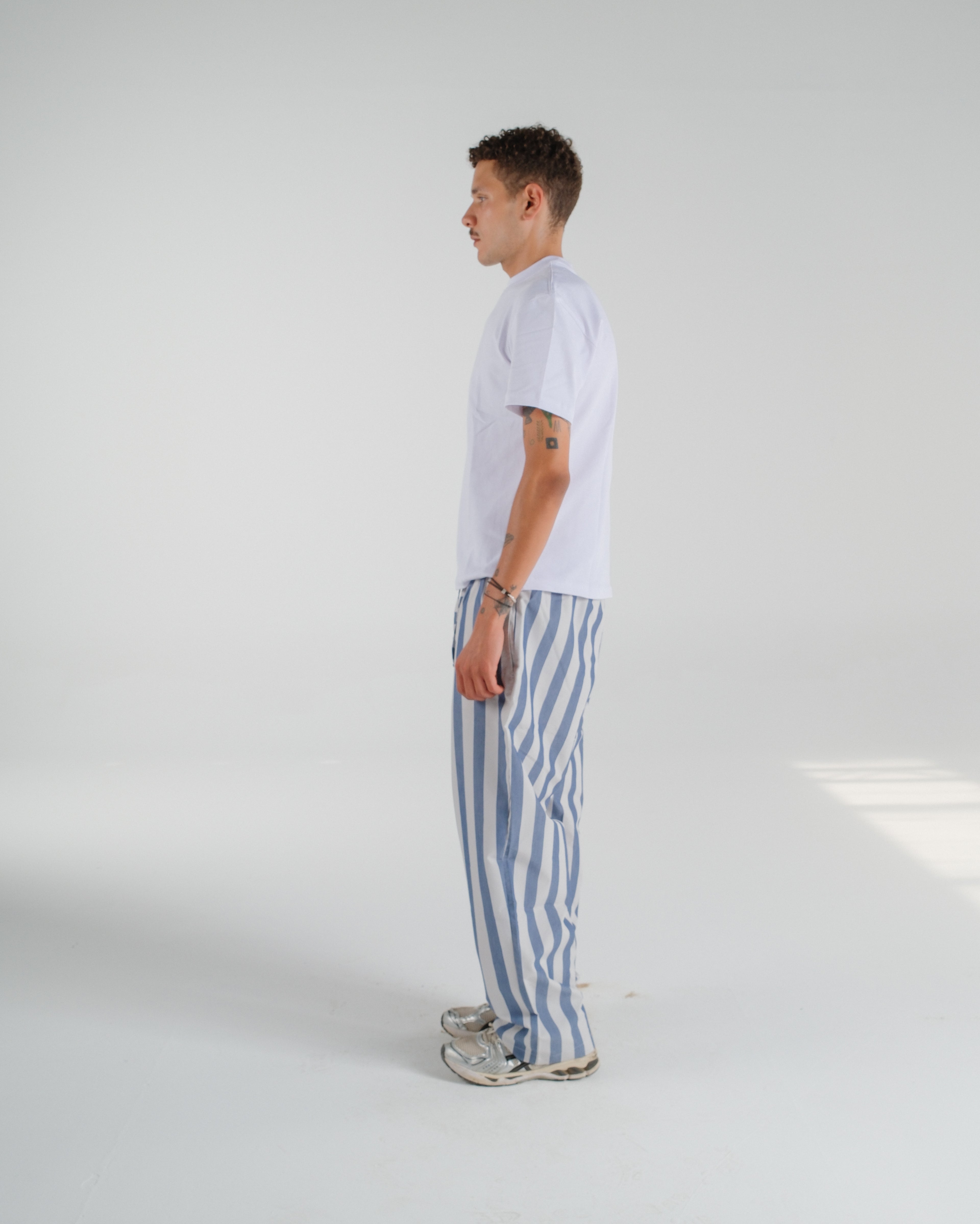 Blue Tide Striped Poplin Pants