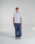 Indigo Tide Striped Poplin Pants
