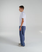 Indigo Tide Striped Poplin Pants