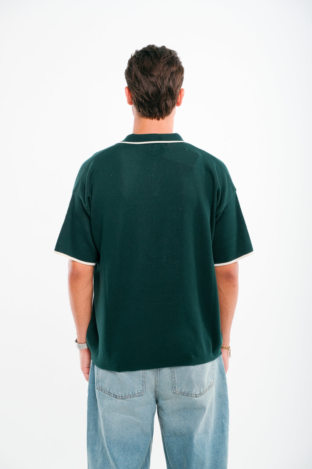 Green VRV Logo Knitted Tshirt