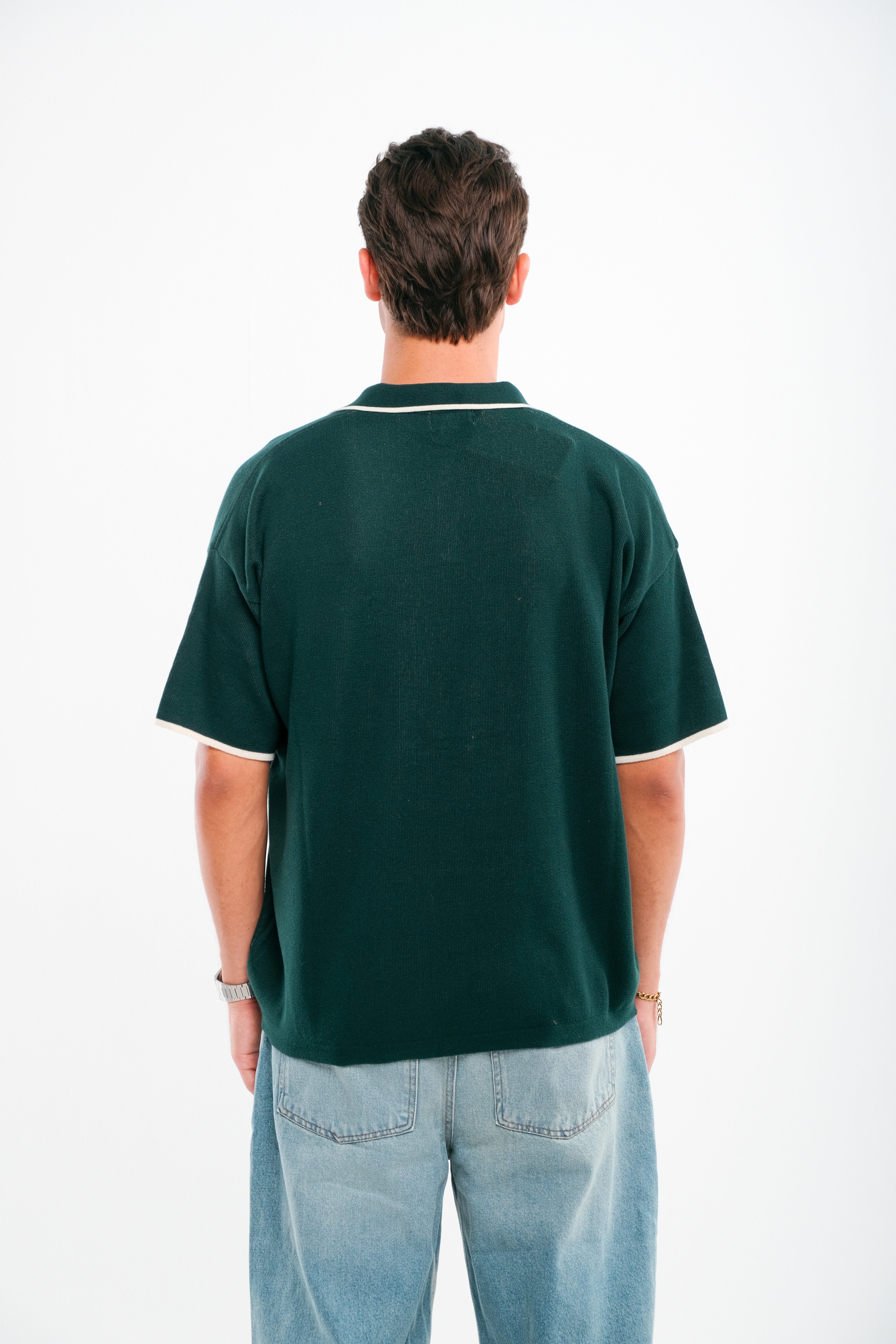 Green VRV Logo Knitted Tshirt