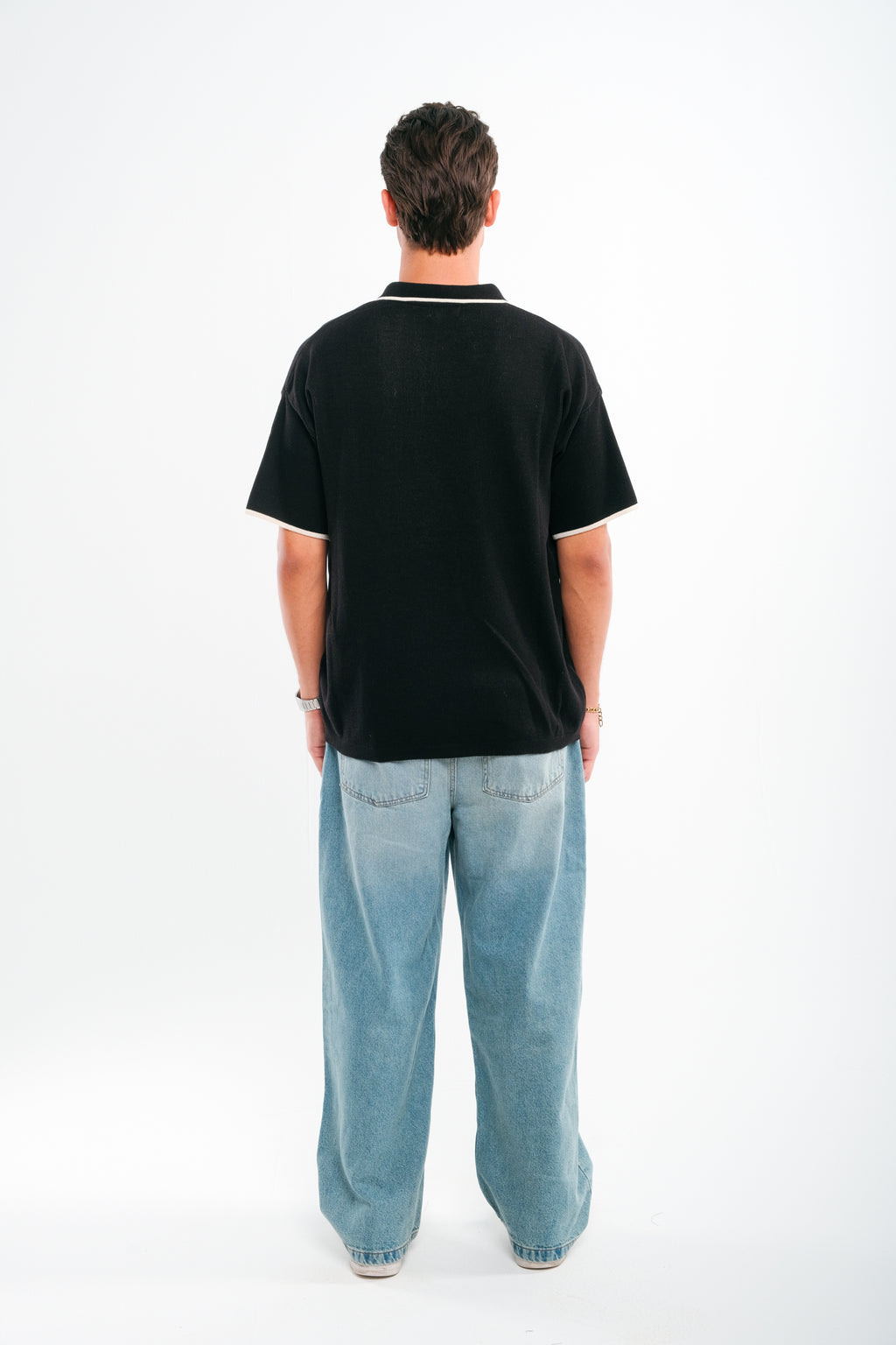 Black VRV Logo Knitted Tshirt